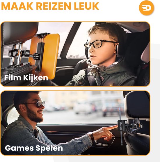 Drivv Tablet Houder Auto - Universeel - 360 Graden Draaibaar - Antislip - Zwart