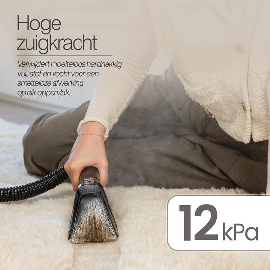 GoScrub® 3-in-1 Tapijtreiniger PRO met Vloermop - Stoomreiniger en Vlekkenreiniger Bank & Tapijt – 100° Stoom – Bankreiniger – Meubelreiniger - Zetelreiniger