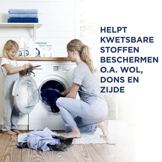 Neutral Vloeibaar Wasmiddel - Parfumvrij en Hypoallergeen - Wol & Fijn - 6 x 20 Wasbeurten - Voordeelverpakking