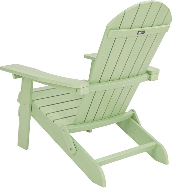 AXI Claire Adirondack Stoel Pastelgroen – Kunststof loungestoel met armleuningen – Opklapbaar - Hoge rugleuning - Tuinstoel - 84,5 x 77 x 95,5 cm - Duurzaam & weerbestendig