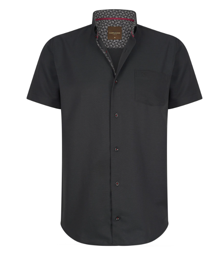 Cappuccino Italia Overhemd Zwart Maat 3XL