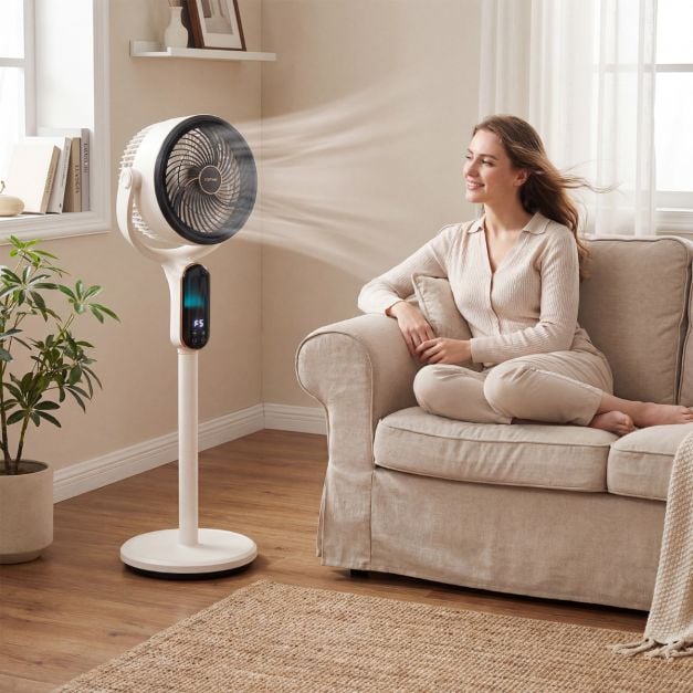 Coast Verstelbare Statiefventilator – 8 Snelheden – 54-96 cm – Wit