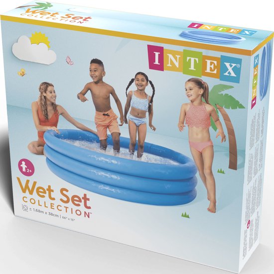 Intex Crystal Blue Opblaaszwembad - Ø 168 x 38 cm