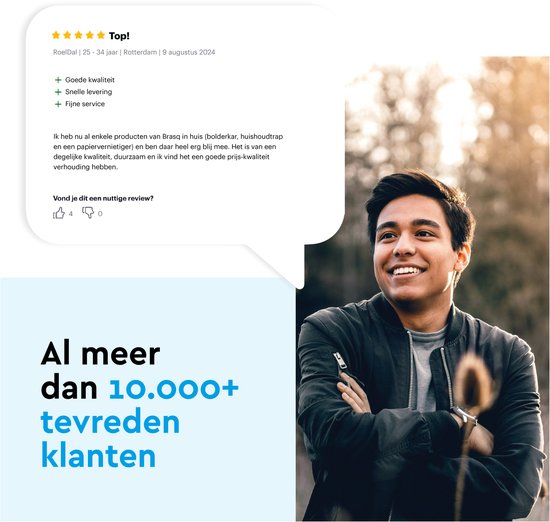 BRASQ Verlengsnoer 10 meter Oranje - Verlengkabel met randaarde - Verlengkabel voor binnen