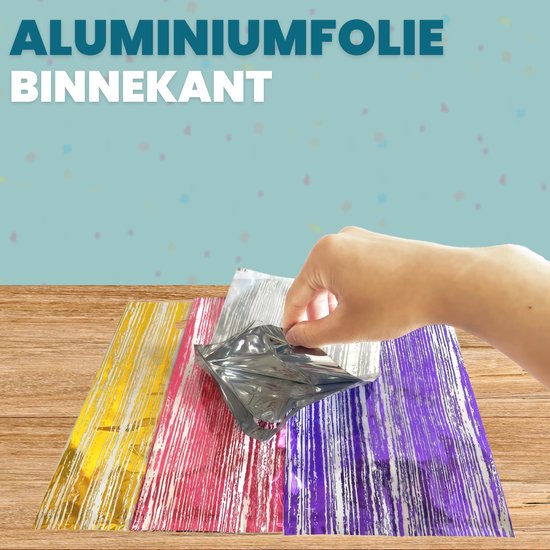 Feestio Uitdeelzakjes 100 Stuks - 17 x 25 cm - Snoepzakjes - Traktatie Zakjes Kinderfeestje - Cadeauzakjes Cadeautasjes - Gestreept