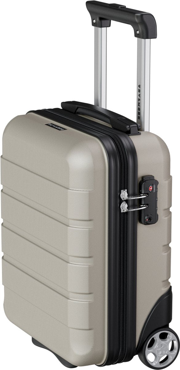 TRVLMORE Handbagagekoffer 40 x 30 x 20 cm – 24 L – Underseat – TSA-slot – 2 Wielen – Champagne