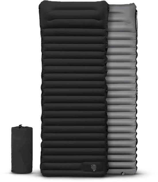 Ever Trex Slaapmat Comfort - 193x70x10cm - Ingebouwde Pomp - 1 Persoons - Camping Matras - Zelfopblaasbaar - Zwart