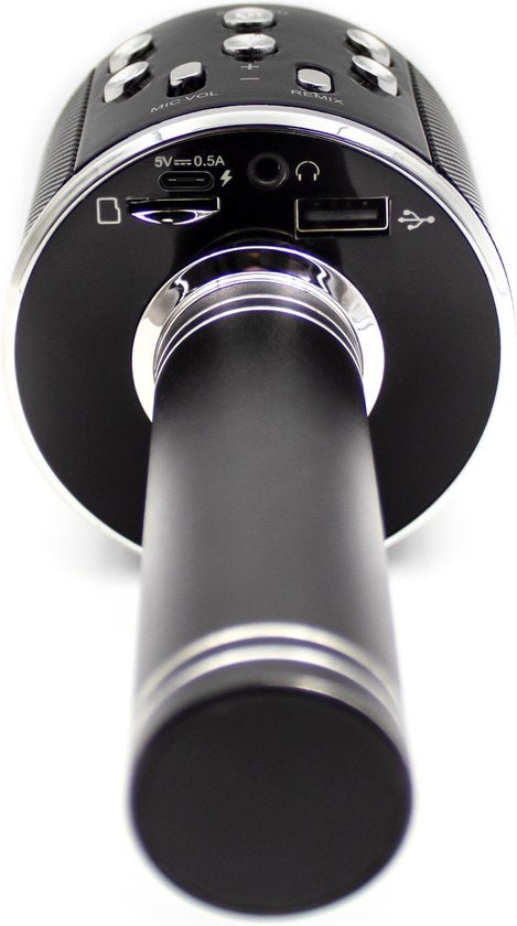 Denver Karaoke Microfoon Bluetooth - Draadloos - Karaoke Set - Ingebouwde Speaker - AUX - MicroSD - KMS20 - Zwart