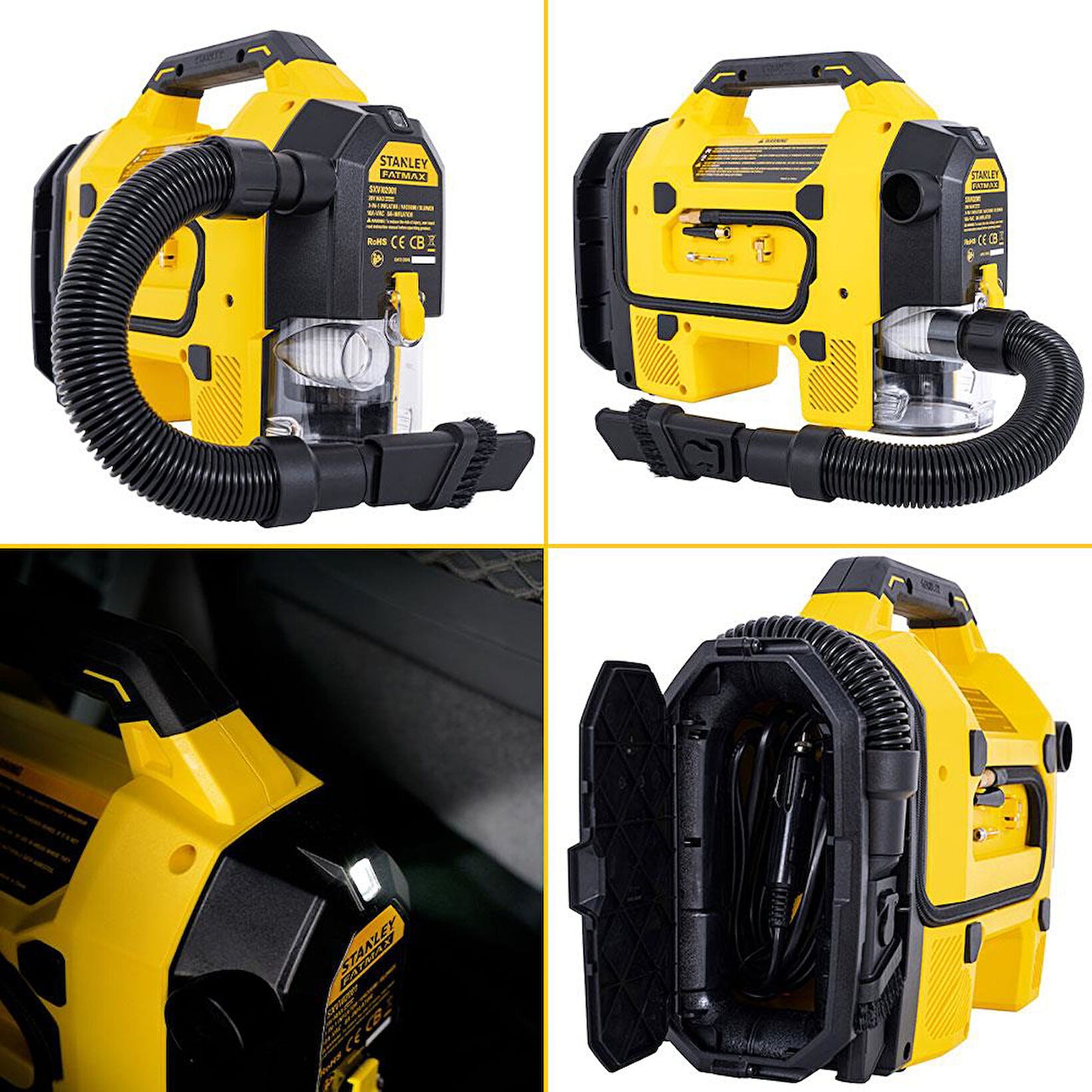 Stanley Fatmax 3-in-1 Compressor Stofzuiger SXVI02001A – 370 x 143 x 261 mm
