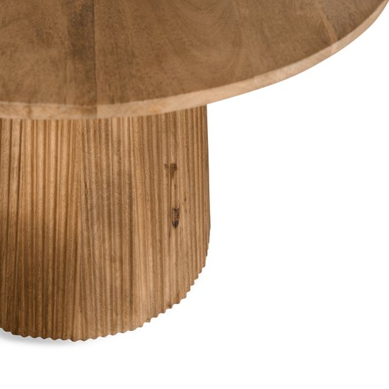 Bijzettafel Viktor Lichtbruin - Ø 60 cm - Mangohout