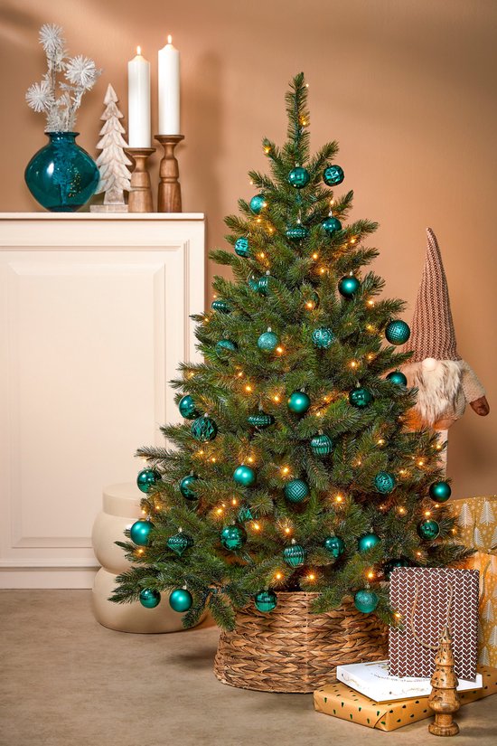 Triumph Tree Bristlecone Kunstkerstboom met LED Verlichting - 184 led lampen - PVC - Donkergroen - 119x185 cm