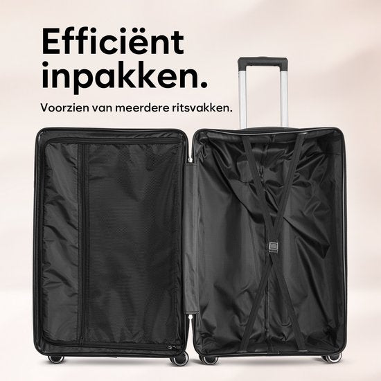 Skycases Travelin' Charm medium reiskoffer 24 inch – 41x24x69 cm – 68 liter – zwart