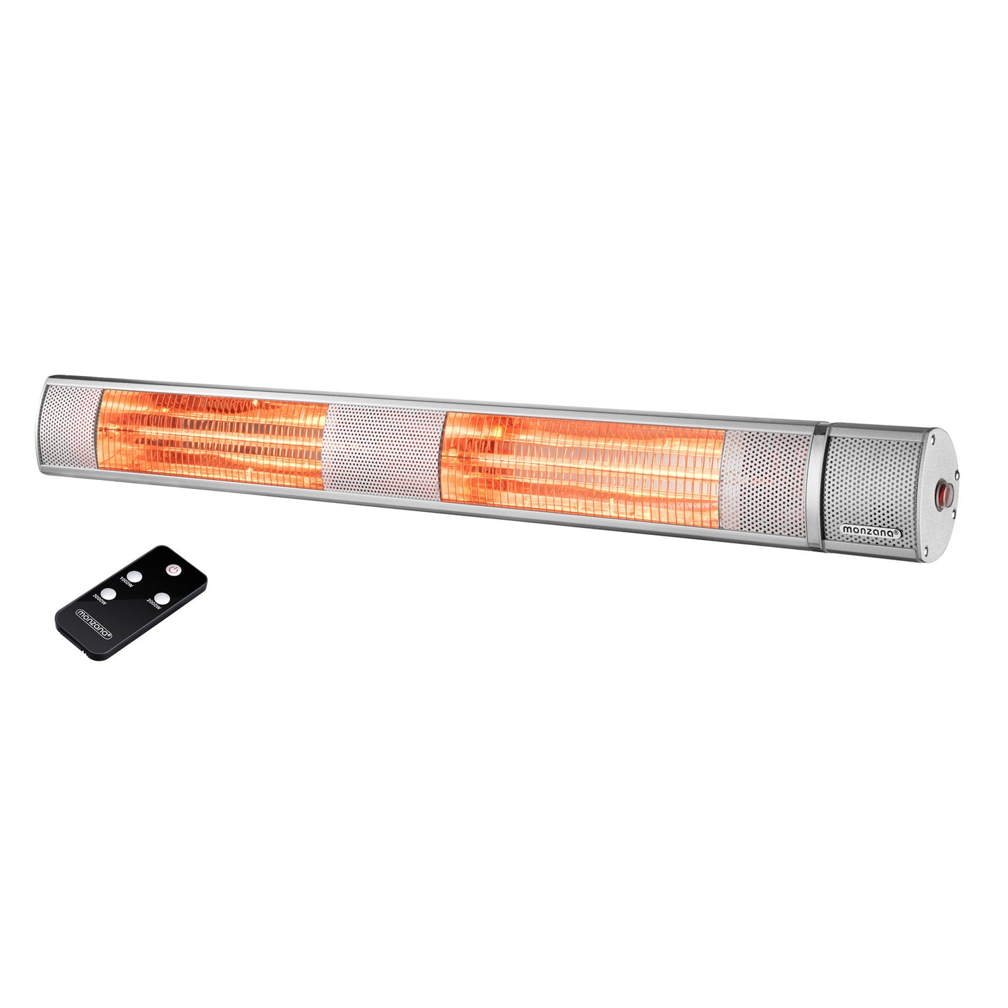 Monzana Infraroodstraler 3000W - Incl. Afstandsbediening - Zilver