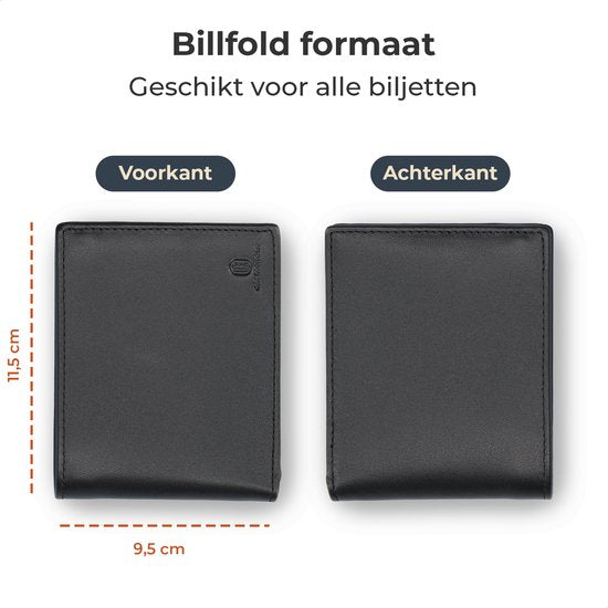 Castagnola Leren Portemonnee - Portefeuille Heren met Kaarthouders - Zonder Muntvak - 12 Pasjes en 2 Biljetvakjes - Anti Skimming en Hacking