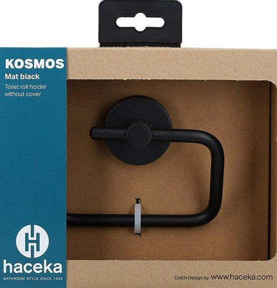 Haceka Kosmos - Toiletrolhouder - Mat zwart