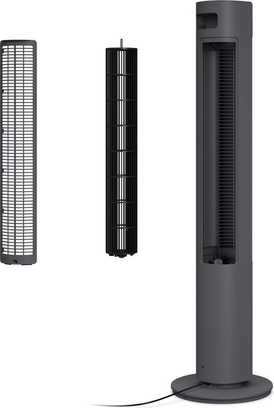 Duux Elevate – Stille Torenventilator met Ionisator – 26 Snelheden & Slaapmodus - Grijs