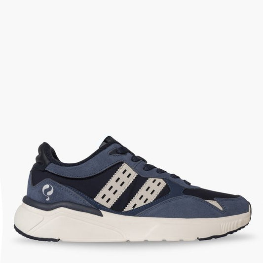 Heren Sneaker Kampen - Denimblauw/Donkerblauw/Offwhite - Maat 42
