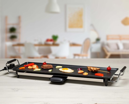 alpina Teppanyaki Bakplaat - Grillplaat - Gourmetstel 4 Personen - 70 x 23cm - 2000W