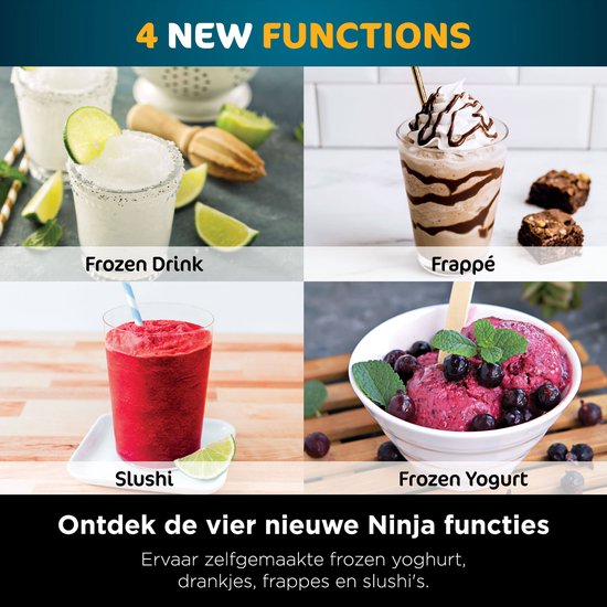 Ninja Creami Deluxe - 10-in-1 IJsmachine - Ice Cream Maker voor Roomijs, Milkshake, Slushi, Smoothie Bowl en meer - Foodi - NC501EU