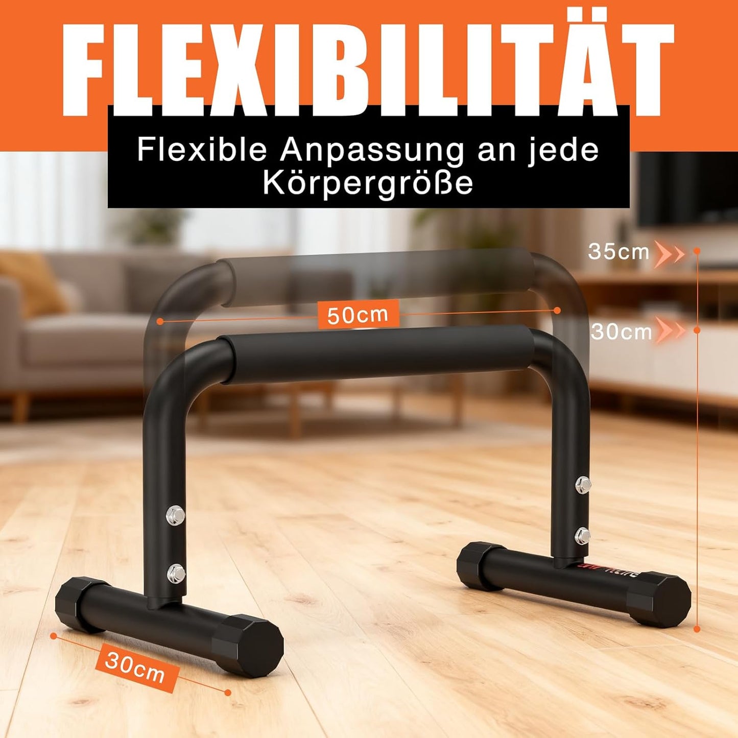 DH Ftlife Bars voor Calisthenics - Verstelbaar - 2 Stuks - Max. 200 kg - 30-35 cm