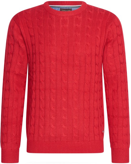 Cappuccino Italia - Heren Trui Adria Kabel - Rood - Maat M