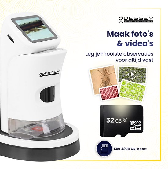 ODESSEY Digitale Microscoop - Draagbaar - 1000X Vergroting - Kinderen - Junior - Microscope