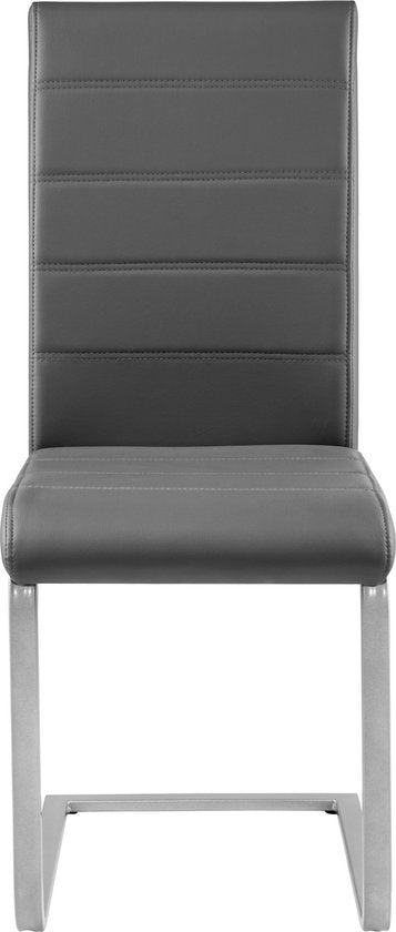 tectake® - set van 2 eetkamerstoelen Bettina grijs - 402551