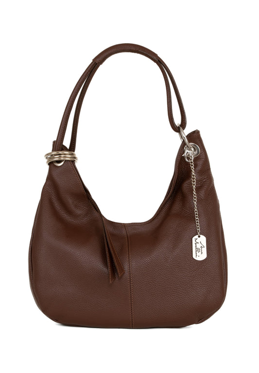 Anna Morellini ALBA Italiaanse Leren Shopper – Bruin – 38x34x10 cm