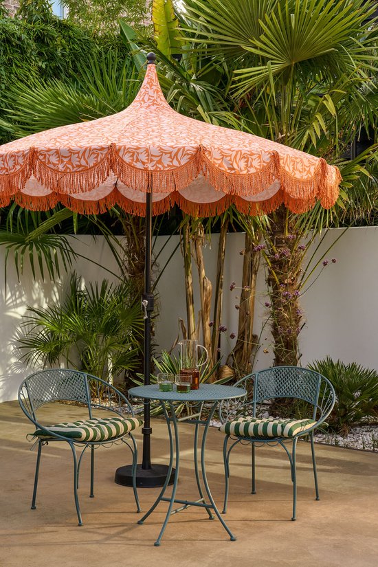 Mica Decorations Kelly Parasol met Draagtas - Stokparasol 238 x Ø235 cm - Tuin of Balkonparasol - Polyester, Staal - Oranje