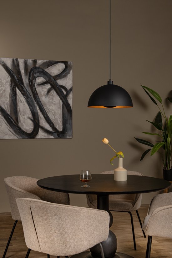 Lucide SIEMON - Hanglamp - Ø 40 cm - 1xE27 - Zwart