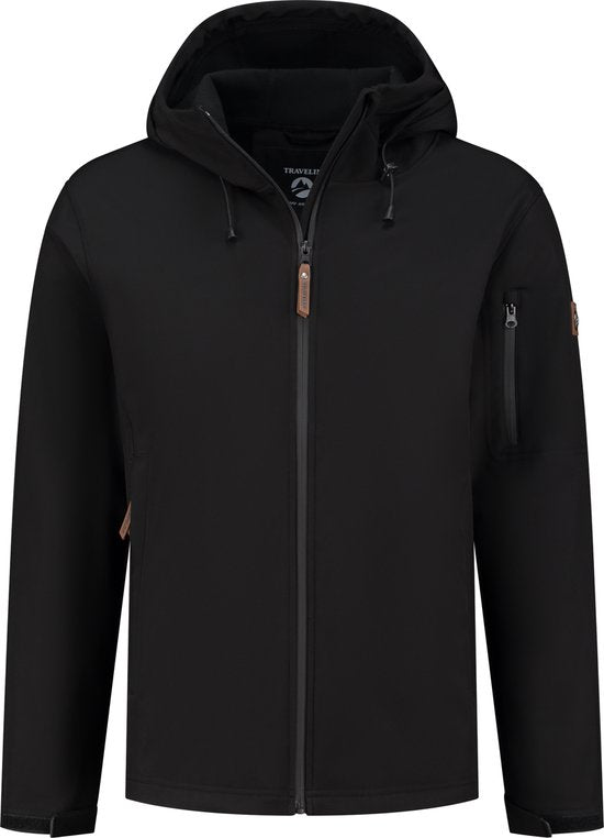 Travelin' Jack Sverre Men - Softshell Herenjas - Fleece voering - Maat L - Zwart