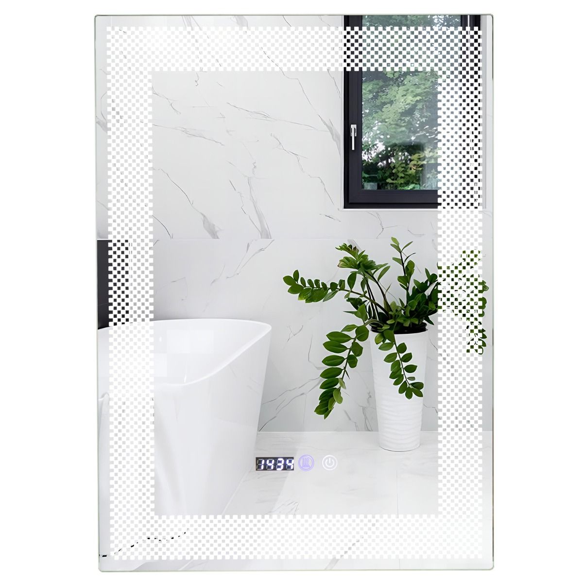 Coast LED-badkamerspiegel - ontwasemingsfunctie - geheugen - zilver - 70 x 50 cm