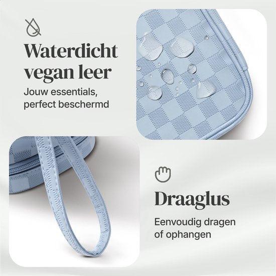 SC Travel Essentials - Toilettas en Make-up Organizer - Waterdicht en Compact - Geschikt voor Reis en Dagelijks Gebruik - Unisex - Lichtblauw