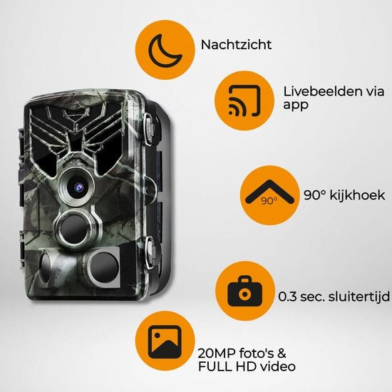 Denver Wildcamera met Nachtzicht - Live beelden (APP) - FULL HD - Waterdicht - WCT8020W