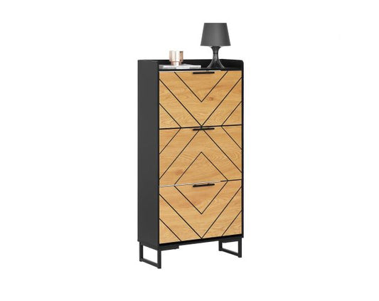 Sobuy Schoenenkast - Zwart - 62x24x125 cm