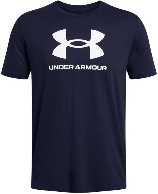 Under Armour UA SPORTSTYLE LOGO UPDATE SS-BLU Heren Sportshirt - Academy - Wit