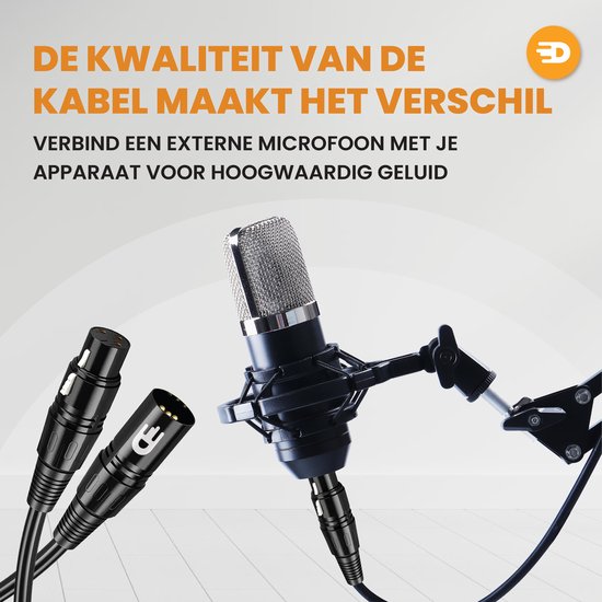 Drivv. Premium XLR Kabel - Microfoon kabel - Mannelijk naar Vrouwelijk 3 pin - 1 Meter