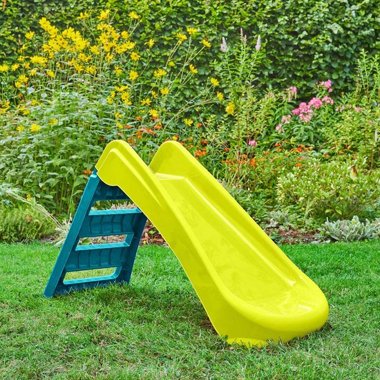 Palplay glijbaan - opvouwbaar 1,2 m - lemon/blauw