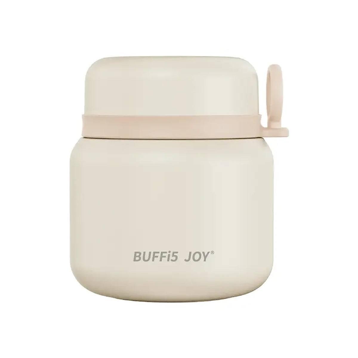 BUFFi5 JOY Thermos Voedselcontainer - 500 ml - RVS 316 - Wit - Inclusief Lepel - Lekvrij