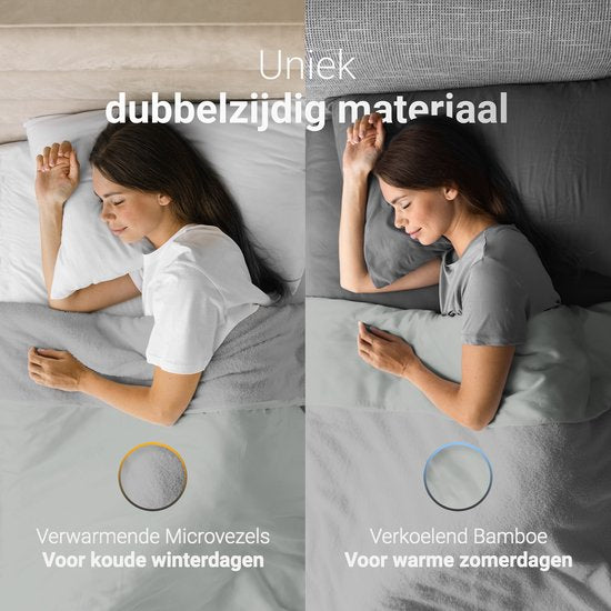 CozySense® Verzwaringsdeken 11 kg - 2-persoons - Weighted Blanket - Zwaartedeken met GLASS-Flow® Drukverdeling - Inclusief Wasbare Hoes - 200x200 cm - Grijs