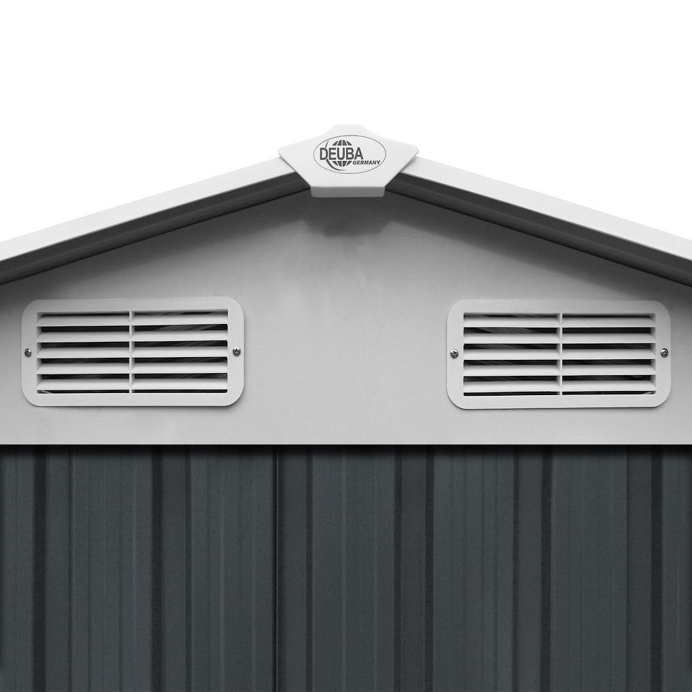 Gardebruk - Tuinhuis Metaal - 5m² met Fundering & Deuren \ \u2013 Antraciet