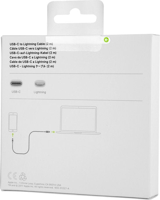 Apple - Lightning Oplaadkabel - USB‑C naar Lightning - 2m - Wit
