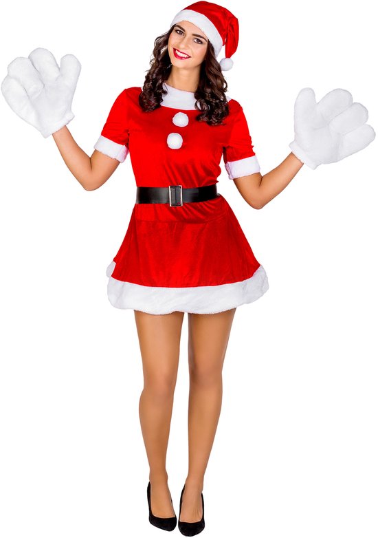 Dressforfun Vrouwenkostuum sexy kerstelf S - verkleedkleding kostuum halloween verkleden feestkleding carnavalskleding carnaval feestkledij partykleding - 300454