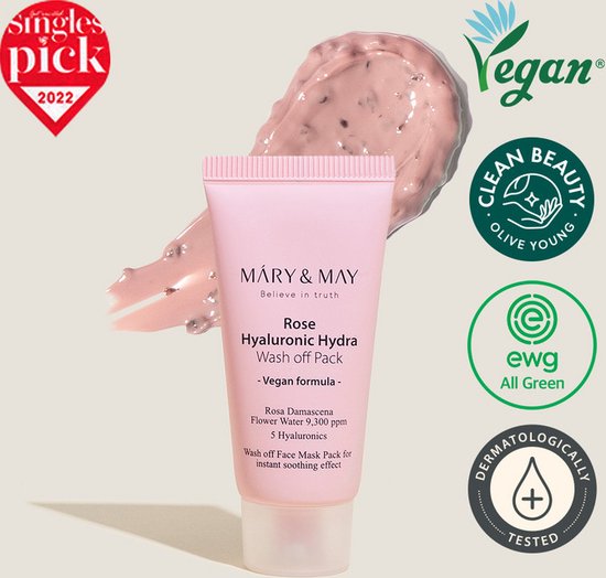 Mary & May Hyaluronice Hydra Wash Off Pack 30g - Koreaanse huidverzorging
