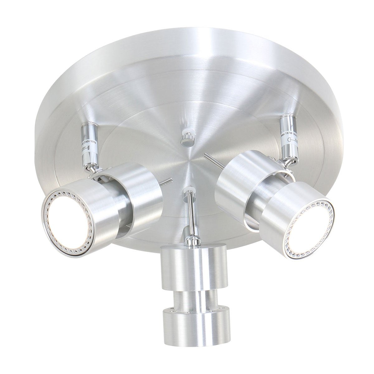 Spot Natasja 7905ST staal ronde 3-lichts spot met GU10 lichtbronnen, verstelbaar en dim to warm, Steinhauer, modern design