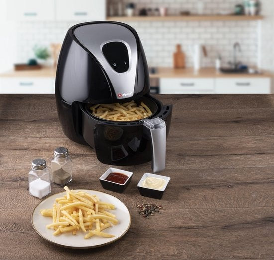 Alpina Hetelucht Friteuse L - 2,4 Liter - 80-200°C - Timer - 1500 Watt - Zwart