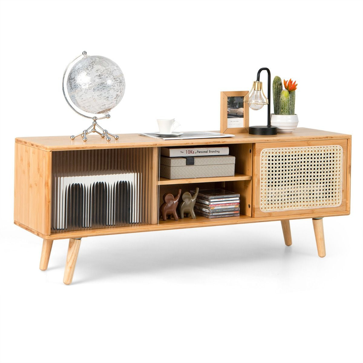 Coast TV-Kast - Max. 100 kg - Bamboe - 121 x 26 x 46 cm