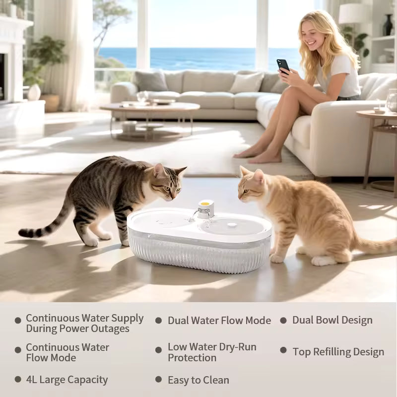 LeLo pets MSP-05 zelfreinigende kattenbak 65 L met drinkfontein - wit