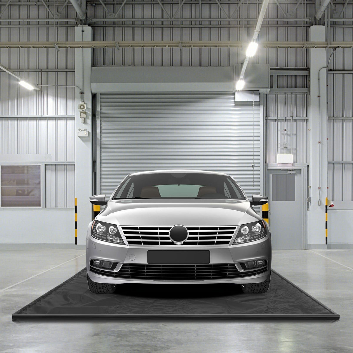 Coast Garage Olie Opvangmat Auto – 550 x 240 cm – Zwart – Antislip & Waterdicht – Met Verhoogde Rand