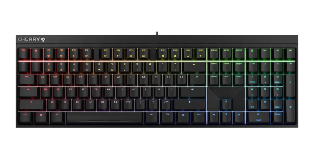Cherry MX 2.0S Mechanische Toetsenbord – Full-Size Met RGB Verlichting – Zwarte ABS Keycaps